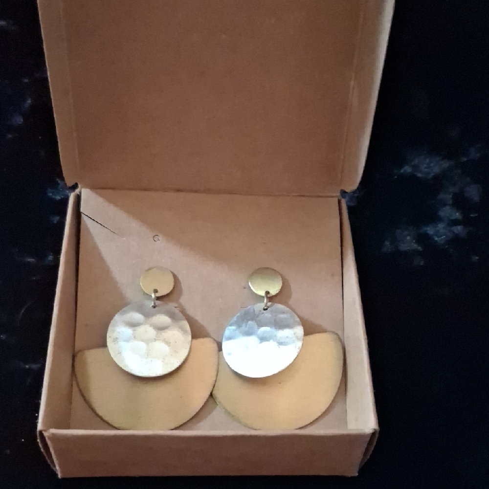 Elegant Gold and Silver Earrings